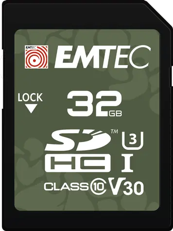 EMTEC Outdoor SD UHS-I U3 V30 32GB / čtení: 100MBs / zápis: 50MBs
