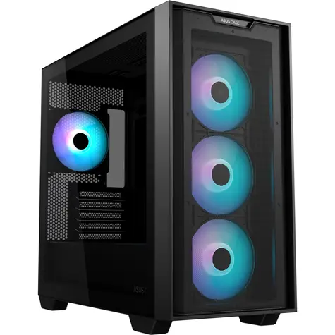 ASUS  A21 PLUS ARGB černá / ATX / 2x USB 3.0 / bez zdroje / průhledná bočnice 