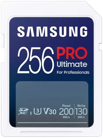 SAMSUNG PRO Ultimate SDXC 256GB / UHS-1 / Class 10 / U3 / Čtení: 200MBps / Zápis: 130MBps