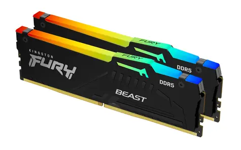 Kingston Fury Beast RGB 64GB (2x 32GB) DDR5 5200MHz / CL40 / DIMM / EXPO / XMP / 1.35V 