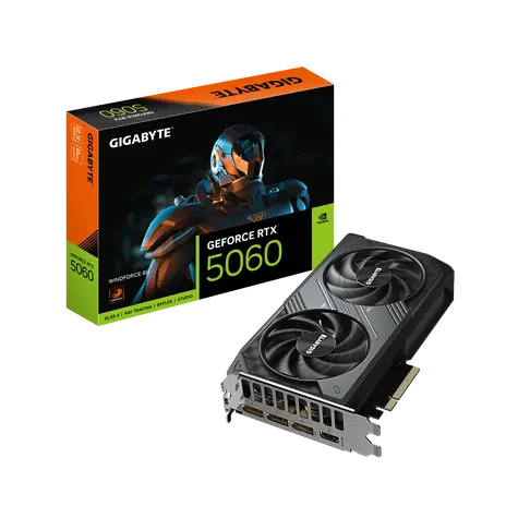 GIGABYTE GeForce RTX 5060 WINDFORCE 8GB / 2677MHz / 8GB GDDR7 / 128-bit / 1x HDMI + 3x DP / 450W (8)
