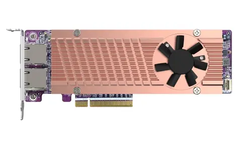 QNAP QM2-2P410G2T / Marvell AQC113C / Konektor: 2 x M.2 2280 PCIe (Gen4 x4) NVMe SSD