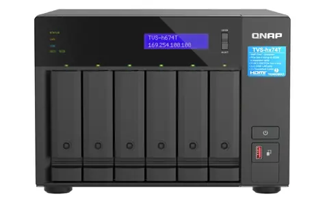 QNAP TVS-h674T-i5-32G / 6x HDD / i5-12400 2.5 GHz / 32 GB DDR4 / 6x 3.5