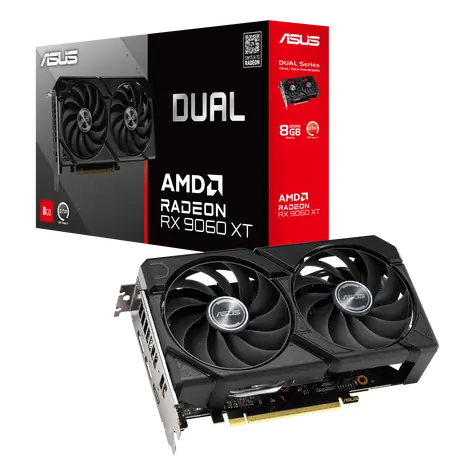 ASUS Radeon RX 9060 XT DUAL 8GB / 3130MHz / 8GB GDDR6 / 1x HDMI + 2x DP / 450W (8)