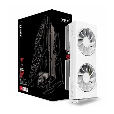 XFX Radeon RX 9060 XT Swift White OC 8GB / 3320MHz / 8GB GDDR6 / 1x HDMI + 2x DP / 450W (8)