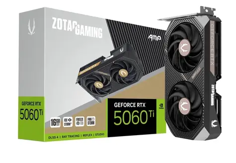 ZOTAC GeForce RTX 5060 Ti AMP 16GB / 2400 - 2632Mhz / 16GB GDDR7 / 128bit / 1x HDMI + 3x DP / 650W (8)