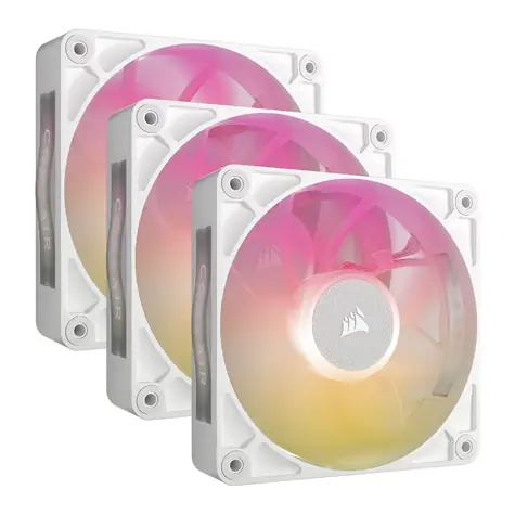 Corsair iCUE LINK RX120 RGB Max 3ks bílá / 120 mm / 29.5 dB @ 2400 RPM / 71.3 CFM / PWM
