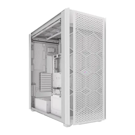 Corsair iCUE 9000D RGB bílá / ATX / 4x USB-A 3.1 / 2x USB-C 3.2 / bez zdroje / průhledná bočnice 