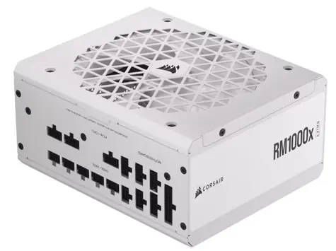 Corsair RM1000x bílá / 1000W / 80PLUS Gold / Plně modulární / 140 mm / Aktivní PFC