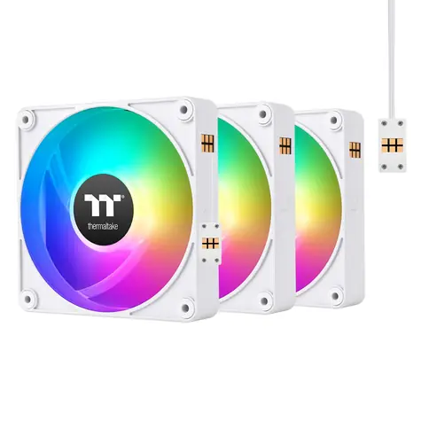 Thermaltake CT140 EX Reverse ARGB 3ks bílá / 140mm / Hydraulic Bearing / 1800 RPM / 94 CFM / 4-Pin PWM