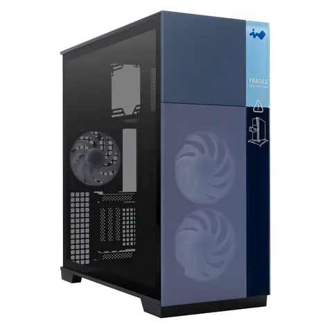 InWin F5 černá / E-ATX / 2x USB-A 3.2 / 1x USB-C 3.2 / 3x 120mm / bez zdroje / průhledná bočnice 