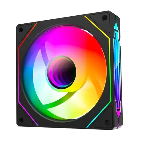 Rampage 7C-120S ARGB černá / 120mm ventilátor / 21.2 dB @ 1800 RPM / Hydraulic Bearing / 38.5 CFM / 3-Pin + 4-Pin