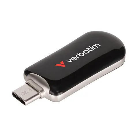 Verbatim Plectra 128GB černá / Flash Disk / USB-C 3.0 / až 100 MBs