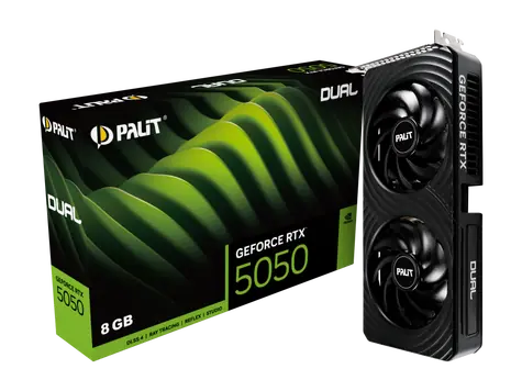Palit GeForce RTX 5050 Dual 8GB / 2572MHz / 8GB GDDR6 / 128-bit / 1x HDMI + 3x DP / 550W (8)