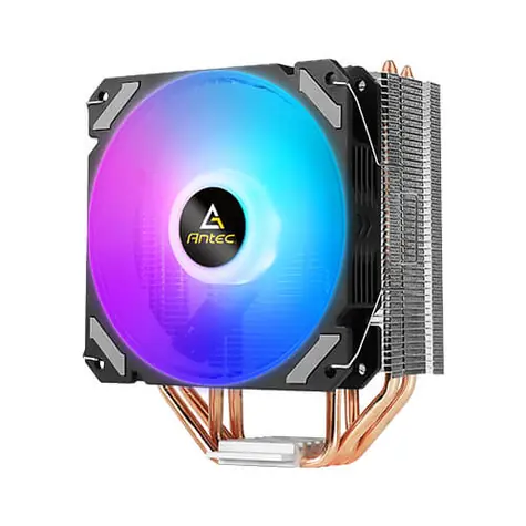 Antec A400i RGB černá / 1x 120mm / 150W TDP / 1800 RPM @ 36 dB / RGB / AMD + Intel