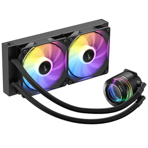 Antec WAK VORTEX LUM 240 ARGB černá / 2x 120mm / 260W TDP / 1800 RPM @ 31 dB / RGB / AMD + Intel