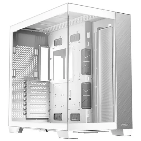 Antec C8 Aluminium bílá / E-ATX / 2x USB-A 3.0 / 1x USB-C / bez zdroje / průhledná bočnice