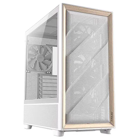 Antec Flux bílá / E-ATX / 2x USB-A / 1x USB-C / 4x 120mm / 1x 140mm / bez zdroje / průhledná biočnice