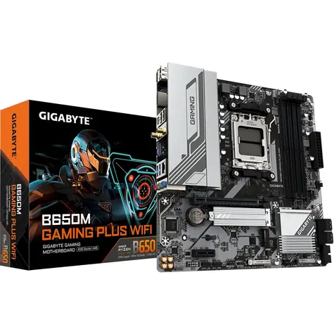 Gigabyte B650 GAMING PLUS / B650 / AM5 / 4x DDR5 / 2x PCIEx16 / 1x 2.5GLAN / mATX
