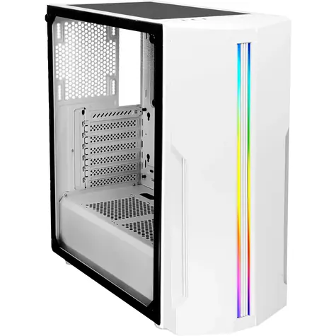 Xilence Xilent White Blade RGB (XG221) bílá / ATX / 2x USB-A 3.0 / bez zdroje / průhledná bočnice