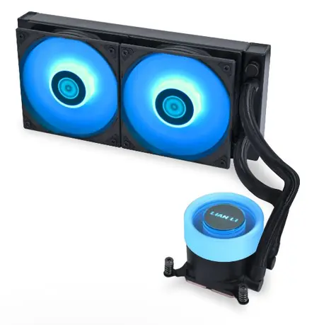 Lian Li GA II Lite černá / 2x 120 mm / ARGB podsvícení / 2500 RPM / 34.8 dB / AiO / AMD + Intel