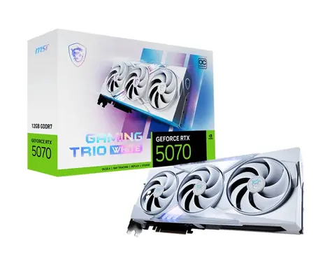 MSI GeForce RTX 5070 TRIO OC White 12GB / 2610MHz / 12GB GDDR7 / 192-bit / 1x HDMI + 3x DP / 650W (16)
