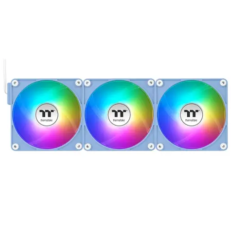 Thermaltake CT140 EX Reverse ARGB Sync PC Cooling Fan modrá / Hydraulic Bearing / 140mm / 32.8dB @ 1800rpm / 4 pin / 3ks