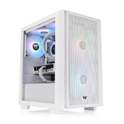 Thermaltake Versa H16 TG ARGB bílá / micro ATX / 3x USB / 3x 120mm / bez zdroje / průhledná bočnice 