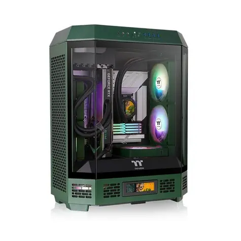 Thermaltake The Tower 600 zelená / ATX / 4x USB-A 3.2 / 1x USB-C 3.2 / 2x140mm / bez zdroje / průhledná bočnice 