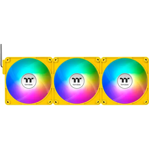 Thermaltake CT140 EX ARGB Sync PC Cooling Fan žlutá / Hydraulic Bearing / 140mm / 30.7dB @ 1800rpm / 4 pin / 3ks