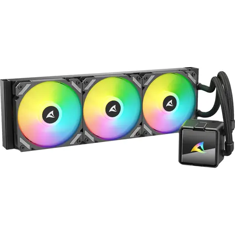 Sharkoon S60 ARGB černá / 3x 120mm / 34.3 dB @ 2000 RPM / 83.44 CFM / AMD + Intel