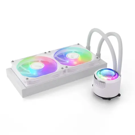 Valkyrie VK-AIOJR240W Jarn bílá / AIO vodní chladič CPU / 2x 120 mm / 34dB / AMD + Intel 