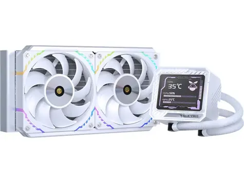 Valkyrie VK-AIOV240W bílá / AIO vodní chladič CPU / 2x 120 mm / 29.5dB / AMD + Intel 