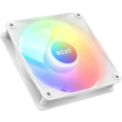 NZXT F120 Core RGB bílá / Ventilátor / 120mm / Fluid Dynamic Bearing / 33.88 dB @ 1800 RPM / 78.86 CFM / 4-Pin