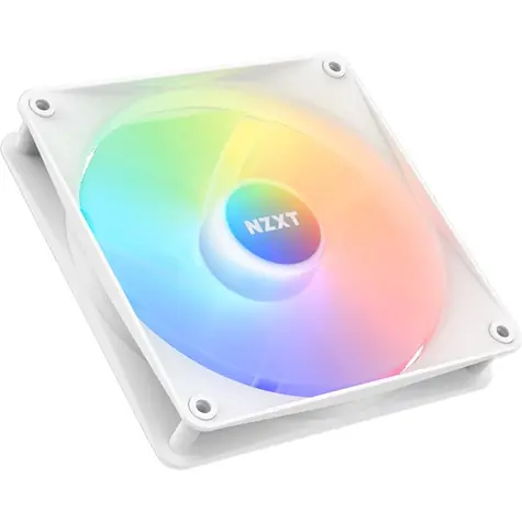 NZXT F140 Core RGB bílá / Ventilátor / 140mm / Fluid Dynamic Bearing / 34.48 dB @ 1500 RPM / 90.79 CFM / 4-Pin