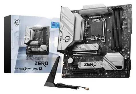 MSI B760M PROJECT ZERO / B760 / LGA 1700 / 4x DDR5 / PCIEx16 / 1x 2.5GLAN / Wi-Fi / Micro-ATX