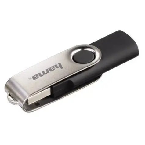 Hama rotate FlashPen černá/stříbrná / USB 2.0 / 128 GB / 6 MB/s 