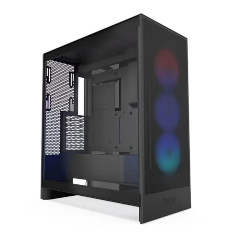 NZXT H7 Flow RGB černá / E-ATX / 2x USB-A 3.2 / 1x USB-C 3.2 / 3x 120mm RGB / bez zdroje / průhledná bočnice
