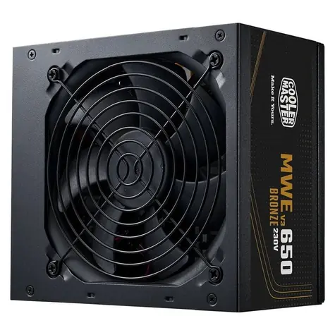 Cooler Master MWE Bronze 650 V3 230V (ATX 3.1) černá / ATX / 650W / aktivní PFC / 120mm / 80 PLUS Bronze / nemodulární 