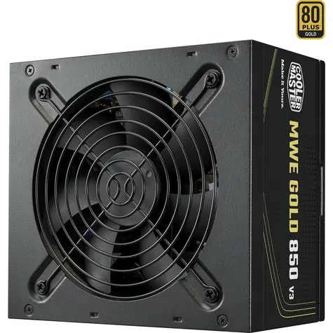 Cooler Master MWE 850 V3 Black (ATX 3.1) černá / ATX / 850W / aktivní PFC / 120mm / 80 PLUS Gold 