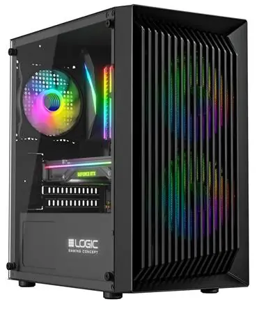 Logic Atos ARGB černá / micro-ATX / mini-ITX / bez zdroje / 1 x USB 3.0 / 2 x USB 2. / průhledná bočnice