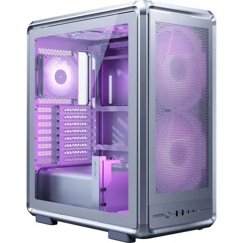 Cooler Master Masterframe 500 Mesh ARGB stříbrná / SSI-CEB / 2x USB-A 3.2 / 1x USB-C 3.2 / 2x 200mm / 1x 120mm / bez zdr