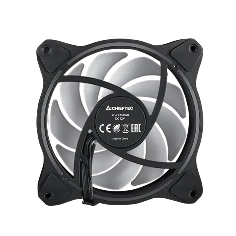 CHIEFTEC ZF-1225RGB černá / Ventilátor / 120mm / Hydraulic Bearing / 26.5 dB @ 1600 RPM / 42.5 CFM / 4-Pin PWM + 3-Pin