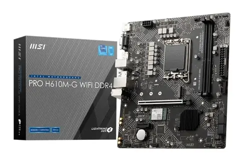 MSI PRO H610M-G WIFI DDR4 / H610M / LGA 1700 / 2x DDR4 / PCIEx16 / 1x GLAN / mATX