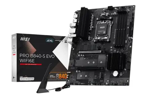 MSI PRO B840-S EVO WIFI6E / B840 / 4x DDR5 / 1x 2.5GLAN / Wi-Fi 6E / ATX 