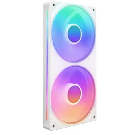 NZXT F240 RGB CORE bílá / 2x 120mm / Fluid Dynamic Bearing / 30 dB @ 2400 RPM / 75.12 CFM / 4-pin PWM + 4-pin rgb