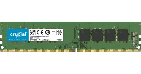 Crucial 16GB (1x16GB) 3200 MHz / DDR4 / DIMM / CL22 / Non-ECC / 1.2V