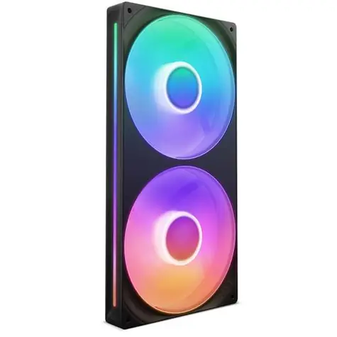 NZXT F280 RGB Core černá / 2x 140mm / Fluid Dynamic Bearing / 34.5 dB @ 2000 RPM / 98.61 CFM / 4-pin PWM + 4-pin RGB
