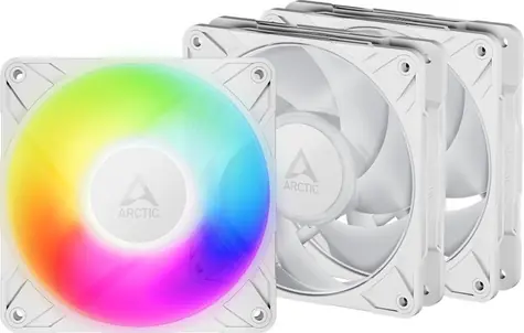 ARCTIC P12 Pro A-RGB (3ks) bílá / 120mm / PWM PST / 3000 RPM / 77 CFM / 4-pin