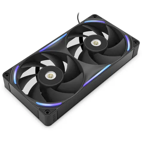 NZXT F240X černá / 2x 120mm / Fluid Dynamic Bearing / 41 dB @ 2300 RPM / 75.5 CFM / 4-Pin PWM + 4-Pin RGB